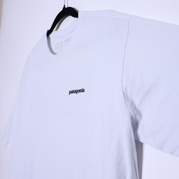 PATAGONIA P-6 Logo Responsibili-Tee White Short Sleeve Crewneck T-Shirt Men's XL - Picture 4 of 11